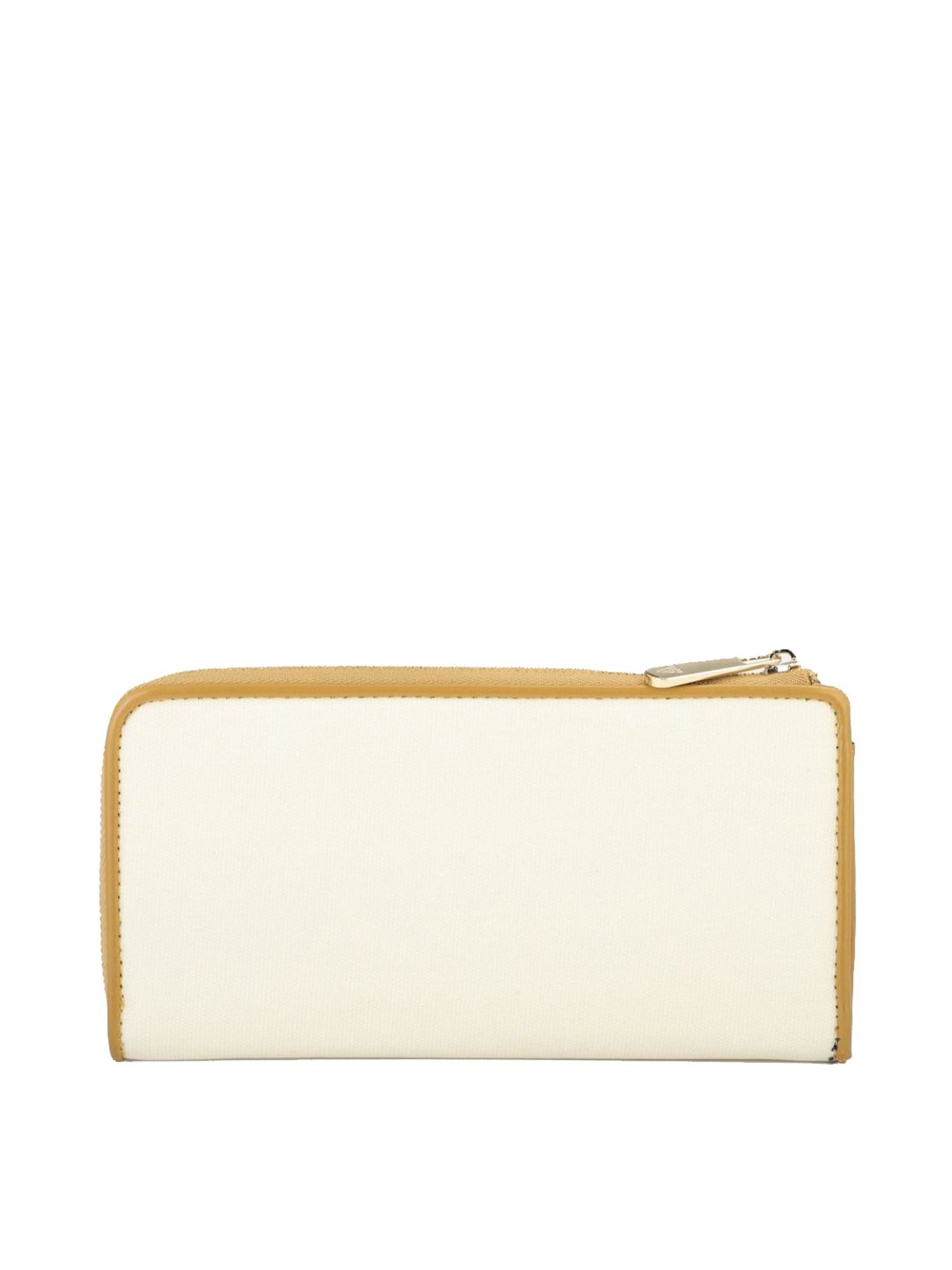 Van Heusen White & Yellow Solid Zip Around Wallet for Women
