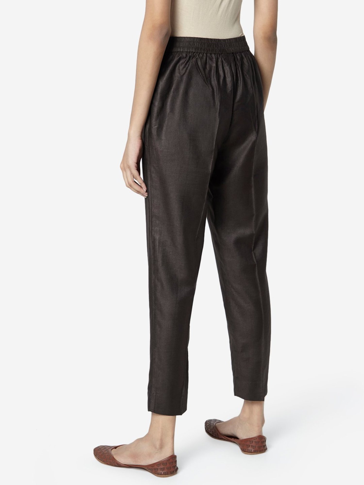 Zuba by Westside Dark Grey Slim Fit Ethnic Pants