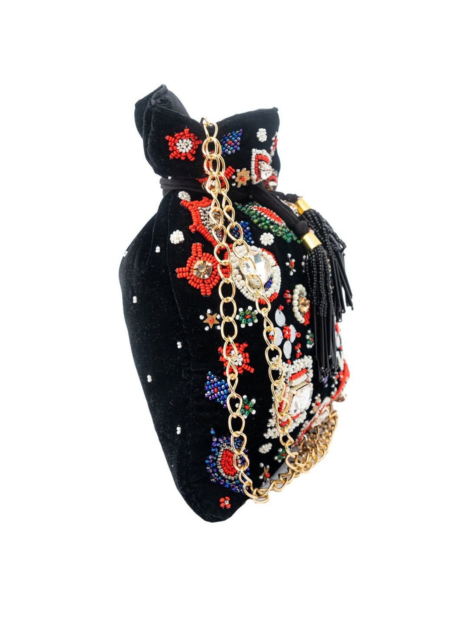 NR by Nidhi Rathi Black Embellished Potli