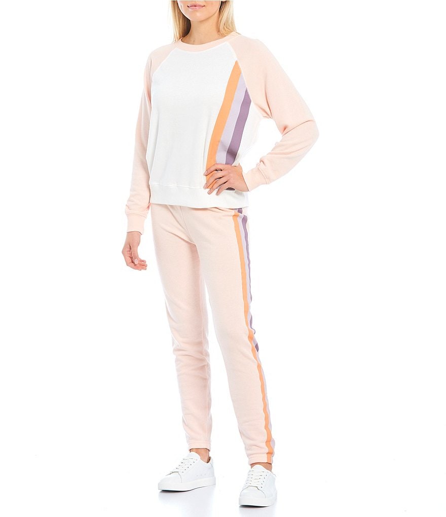 WILDFOX Knit Grapefruit Stripe Coordinating Knox Joggers