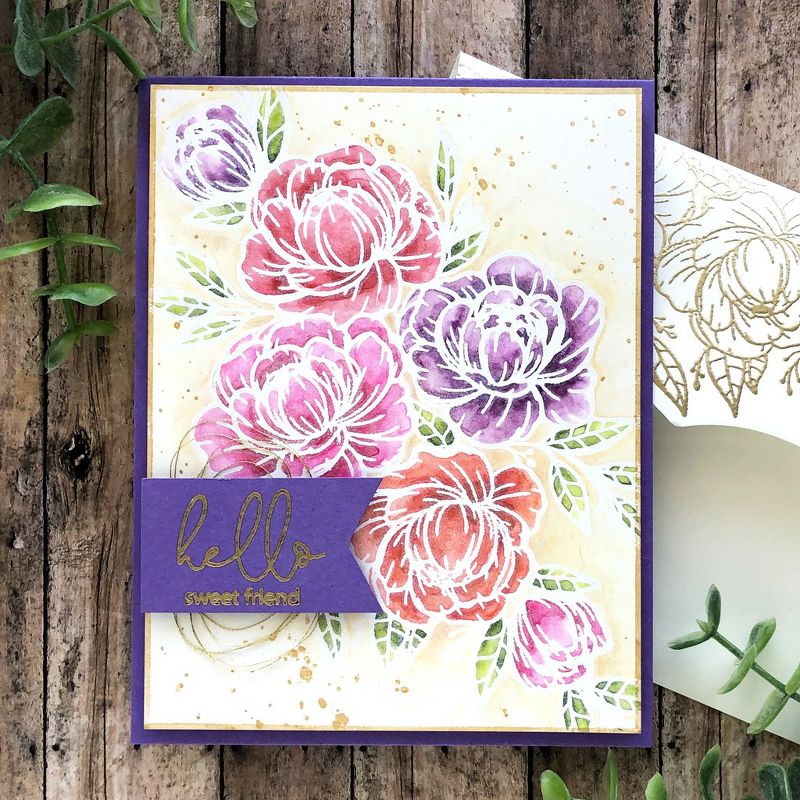 Hero Arts + Gina K 6"X8" Stamp Set-Friendship Blooms