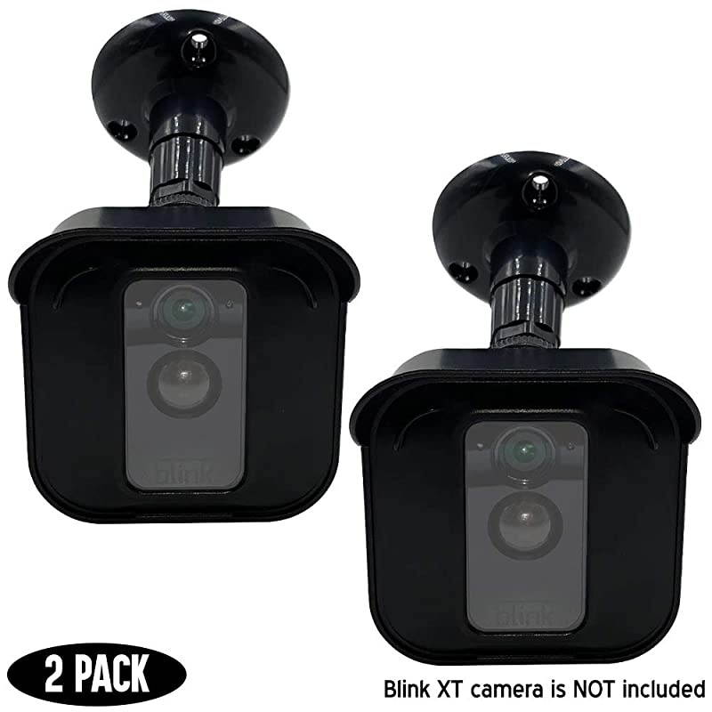 Hard Case for Blink XT 2 Camera wMount Bracket Black 2 pcs Blink XT Covers wGlarereducing Hood Blink XT Camera Cover Case NOT for 2020 New Blink IndoorOutdoor Cam by