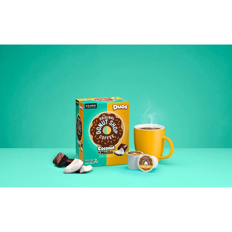 The Original Donut Shop Duos Coconut + Mocha Keurig Single-Serve K-Cup Coffee Pods, Medium Roast Coffee - 24ct