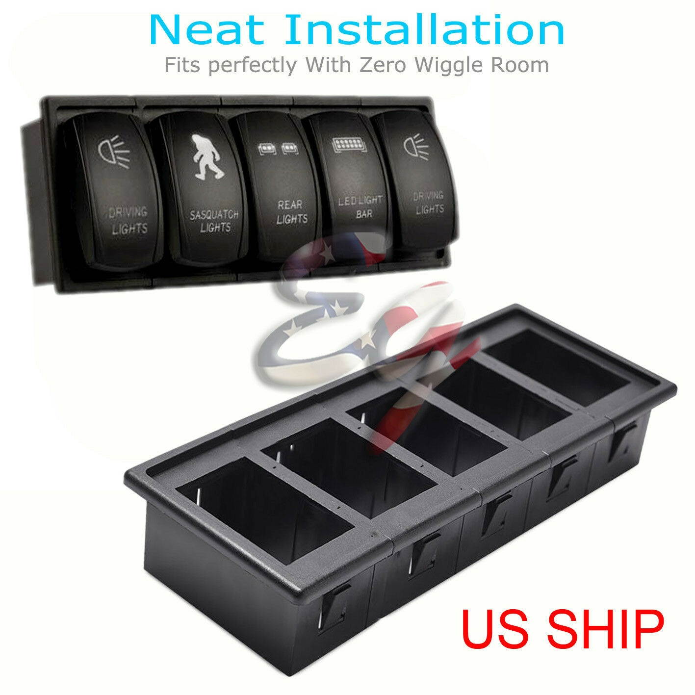 5PCS Car Rocker Switch Clip Panel Patrol Holder Housing ARB Carling Style