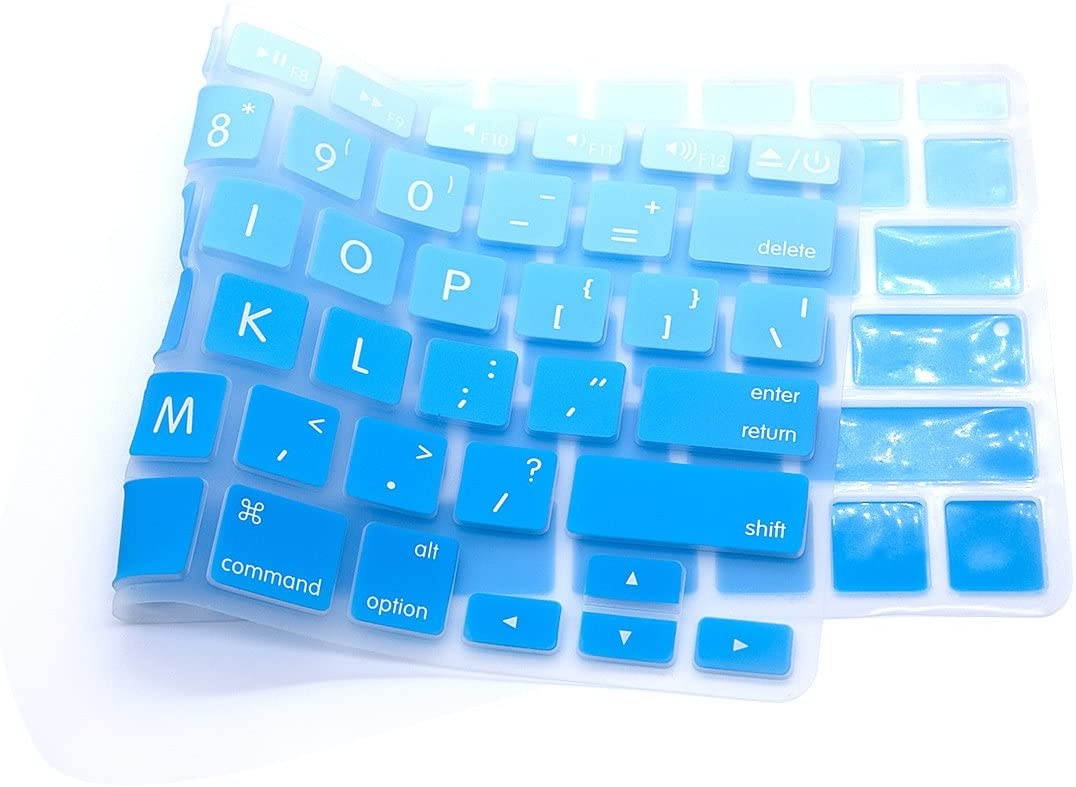 HRH Silicone Keyboard Cover Skin for MacBook Air 13,MacBook Pro 13/15/17 (with or w/Out Retina Display, 2015 or Older Version)&Older iMac USA Layout,Bear's Paw Pink