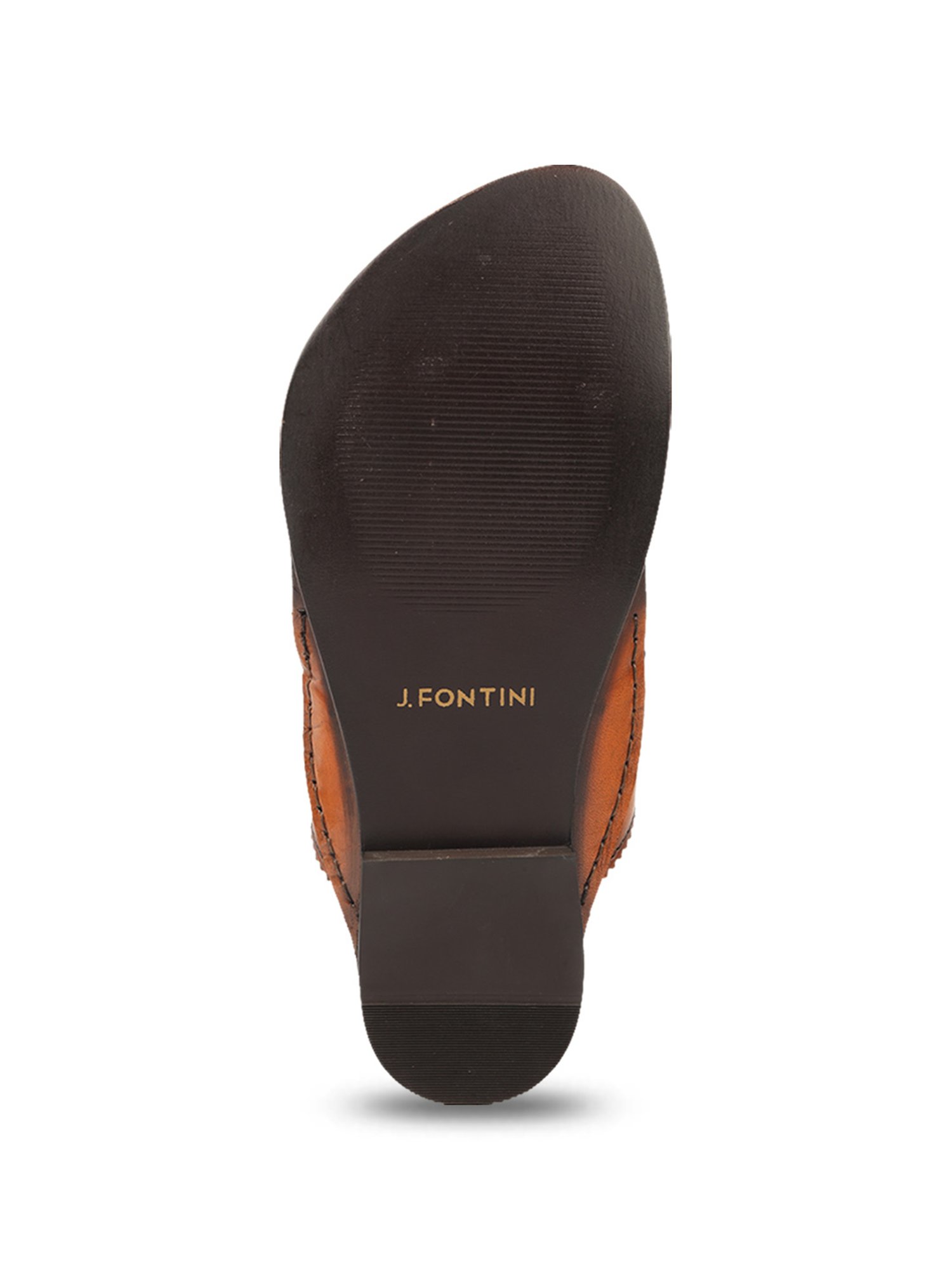 J. Fontini by Mochi Men's Tan Toe Ring Sandals