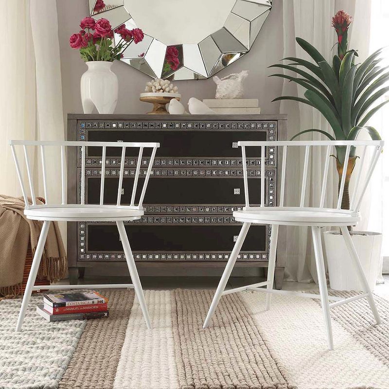 Set of 2 Norfolk Low Windor Dining Chair Wood/White - Homelegance