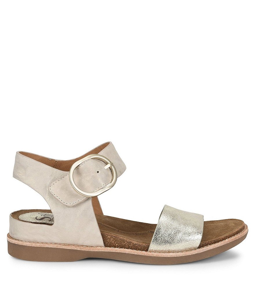 Sofft Bali Metallic Leather Wedge Sandals