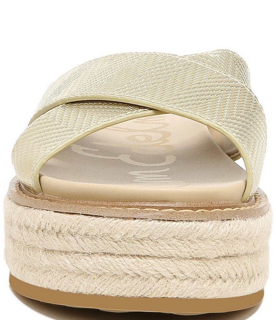 Sam Edelman Korina Metallic Leather Chevron Espadrille Sandals