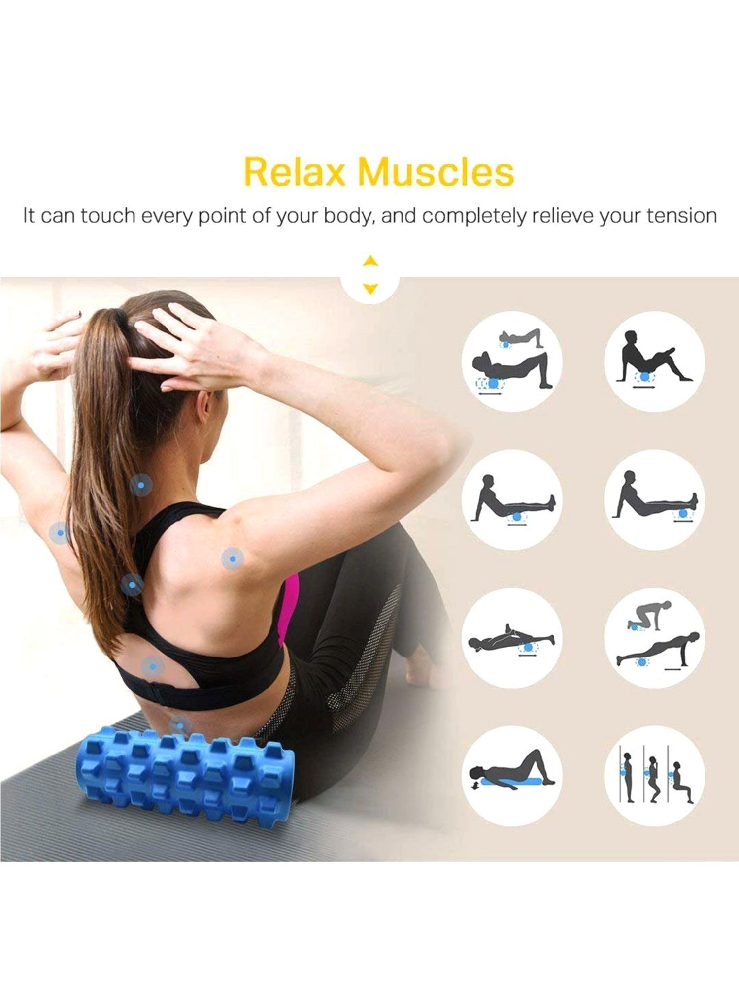 NODENS Blue Foam Roller