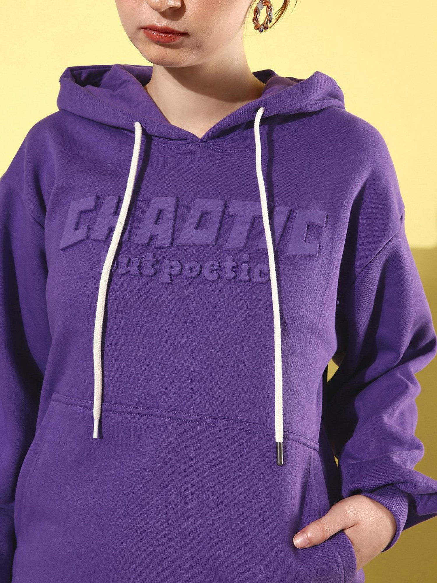 Difference of Opinion Purple Fleece Graphic Print Oversized Sweatshirt