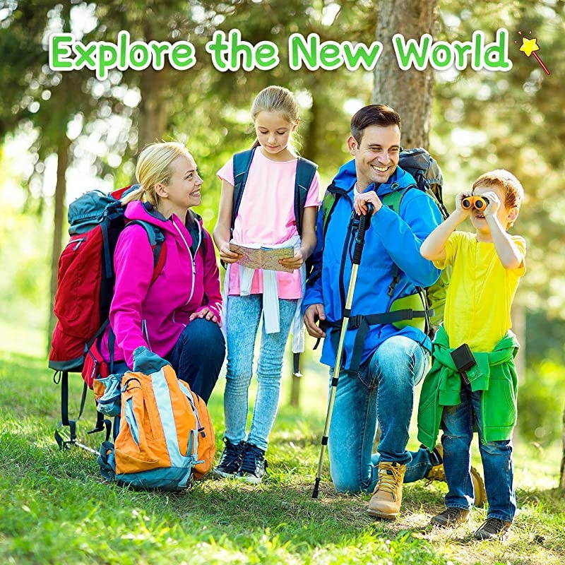 Binoculars for Kids Outdoor Toys for 312 Years Old Kids 8X21 High Resolution Compact Waterproof Bird Watching Foldable Binocular Perfect for TravelCampingHikingBirthday XmasOrange