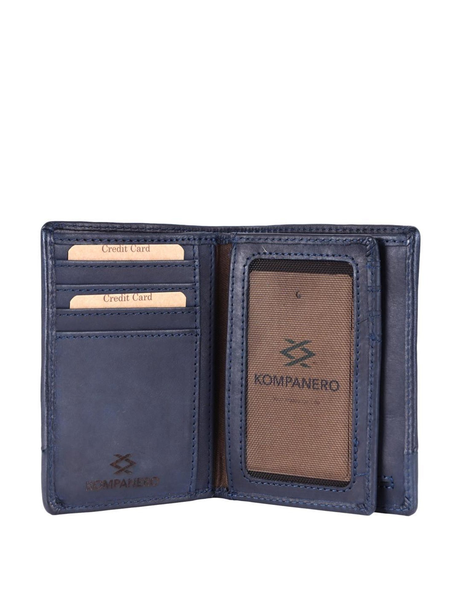 KOMPANERO Garrison Blue Printed Tri-Fold Wallet