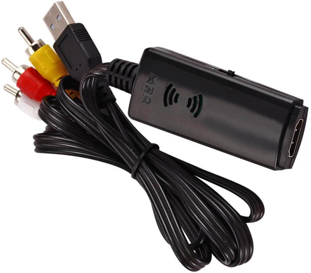 SOONHUA AV to HDMI Converter with 720P 1080P Video Converter Adapter for Portable AV to HDMI