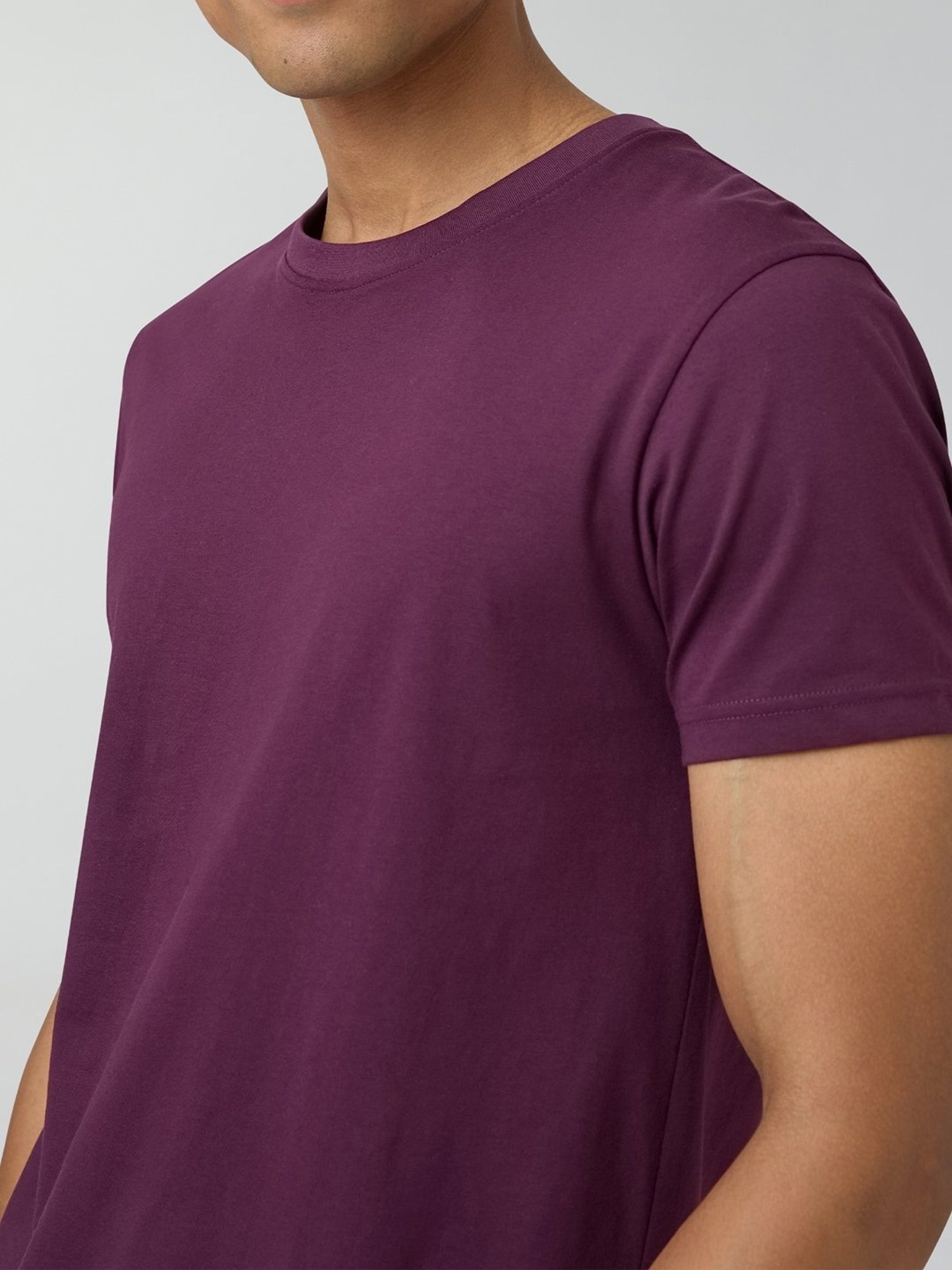 XYXX Plum Red Cotton Regular Fit Polo T-Shirt