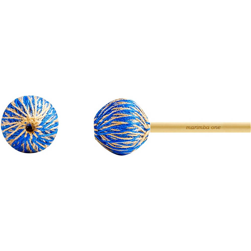 Marimba One Katarzyna Mycka Signature Birch Handle Mallets Medium Soft Champagne/Royal Blue Yarn