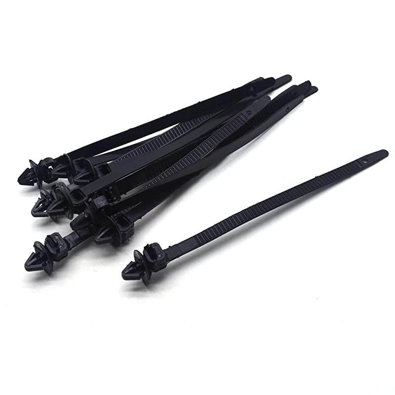 Nylon Umbrella Wing Arrow Push Mount Cable Tie for Wire amp Cord ManagementIndustrialHousehold Use 63quot x 026quot Black 10 Pcs