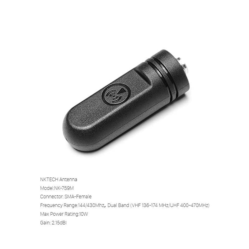 Mini SMA-Female Antenna VHF UHF 144/430Mhz for BaoFeng BF-F8HP UV-82HP BF-888S UV-5R UV-82 UV-82C UV-5X3 DMR-6X2 DM-1701 DM-1801 DM-5R GT-3WP H-777 Radios(1.8'' 8W NK-761M)