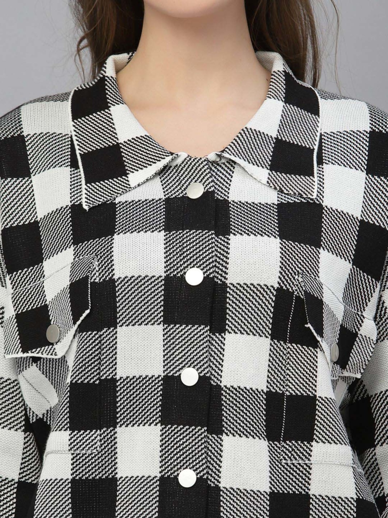 Mafadeny White & Black Chequered Shirt