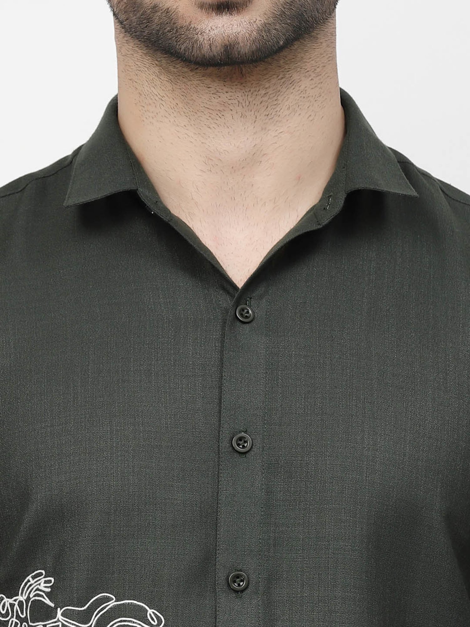 Lela Green Regular Fit Printed Shirt