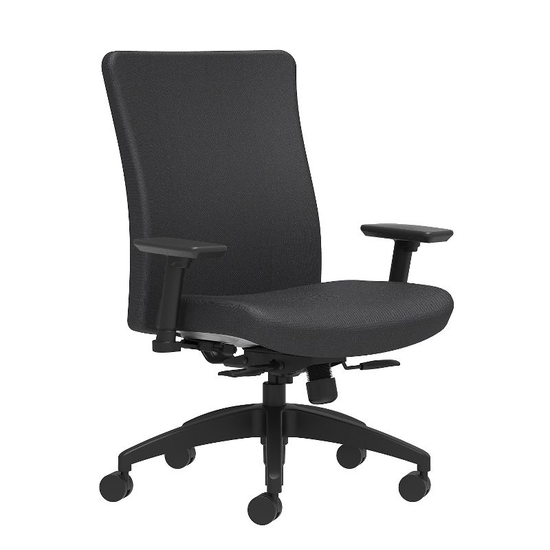 Union & Scale Task Chair 2D LumbarArms Carbon Vinyl Sync Tilt 54606