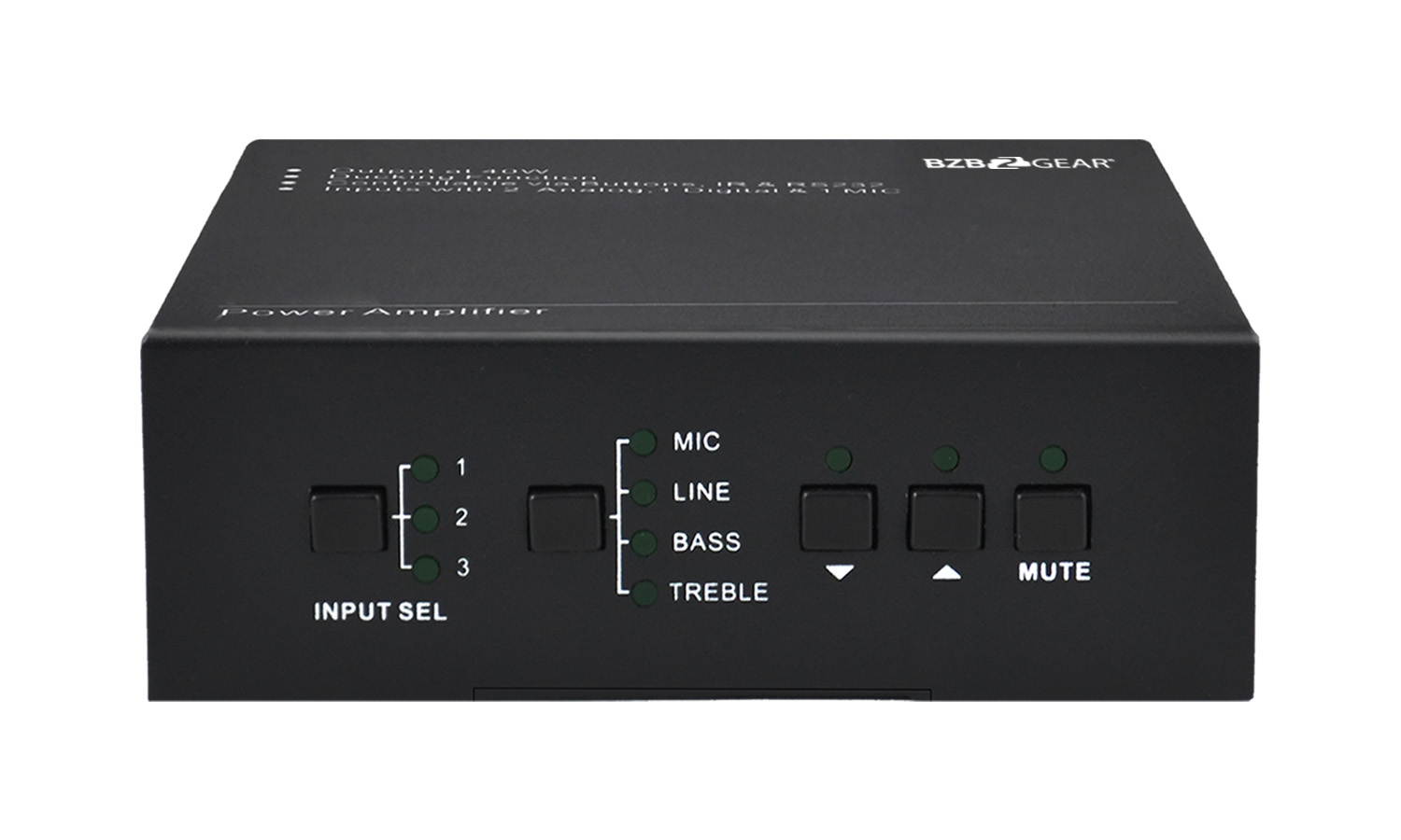 BZBGEAR 40 Watt 70V Stereo/Mono 2CH Audio Amplifier