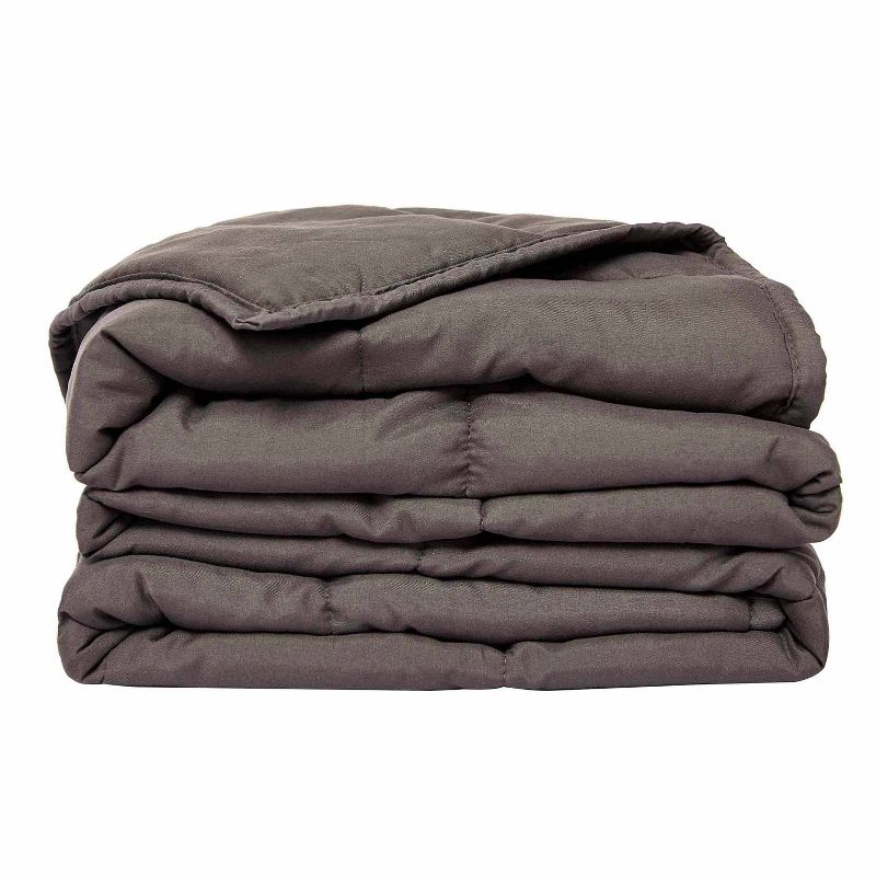 48" x 72" 12lbs Solid Microfiber Weighted Blanket Gray - Pur Serenity