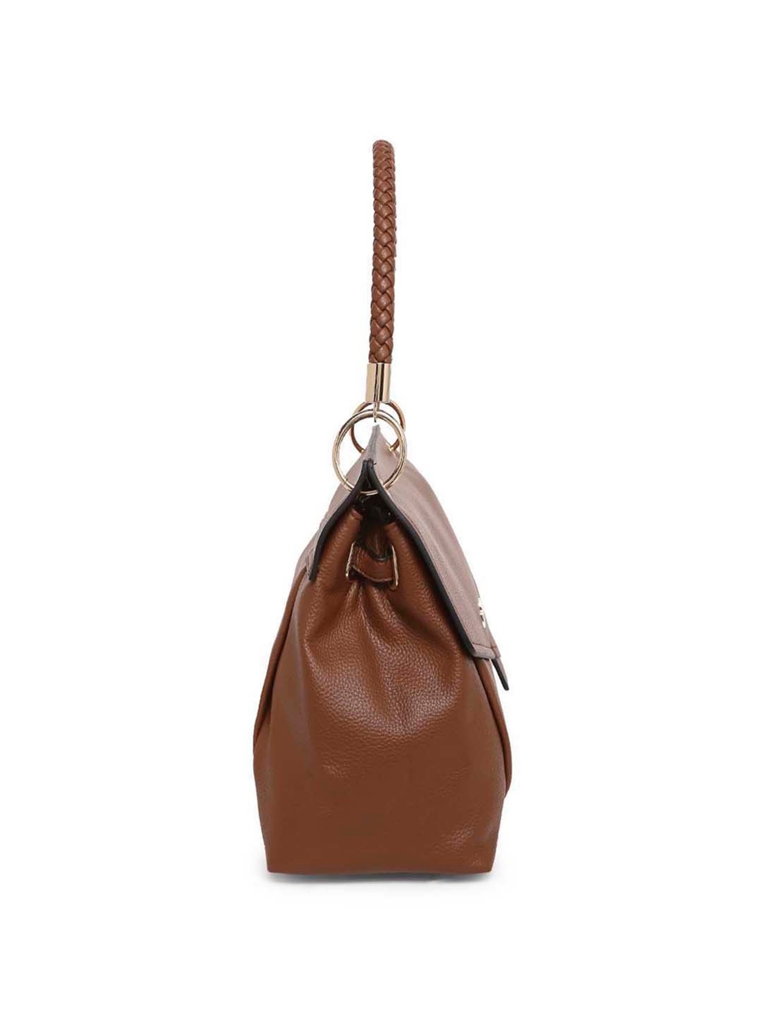 Marina Galanti Brown Solid Medium Satchel Handbag