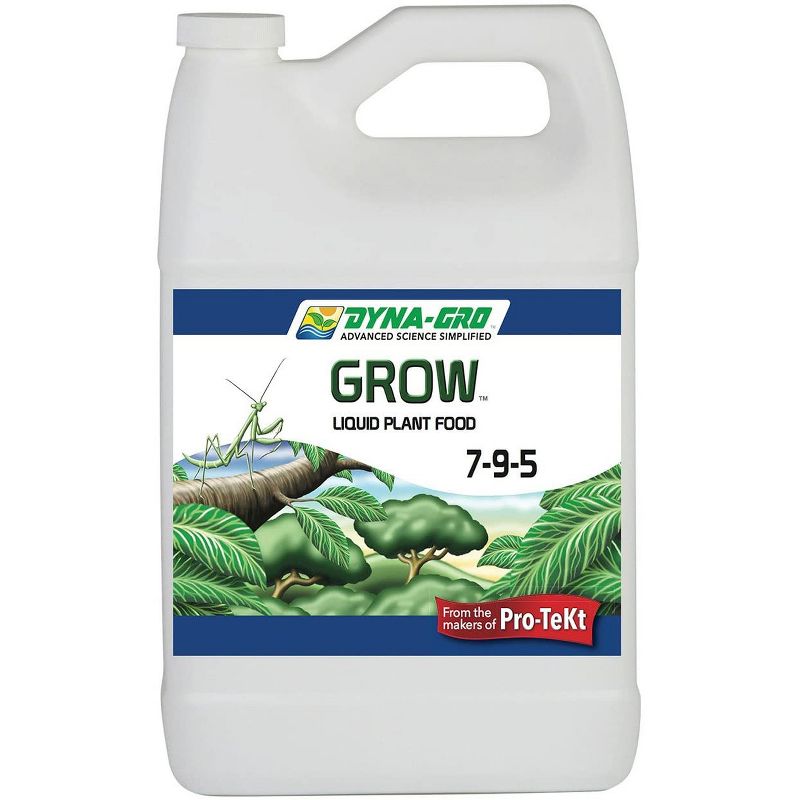 Dyna-Gro Grow 7-9-5 All Purpose Liquid Foliage Flower Plant and Vegetable Herb Food Concentrate with 16 Essential Plant Nutrients, 1 Gallon