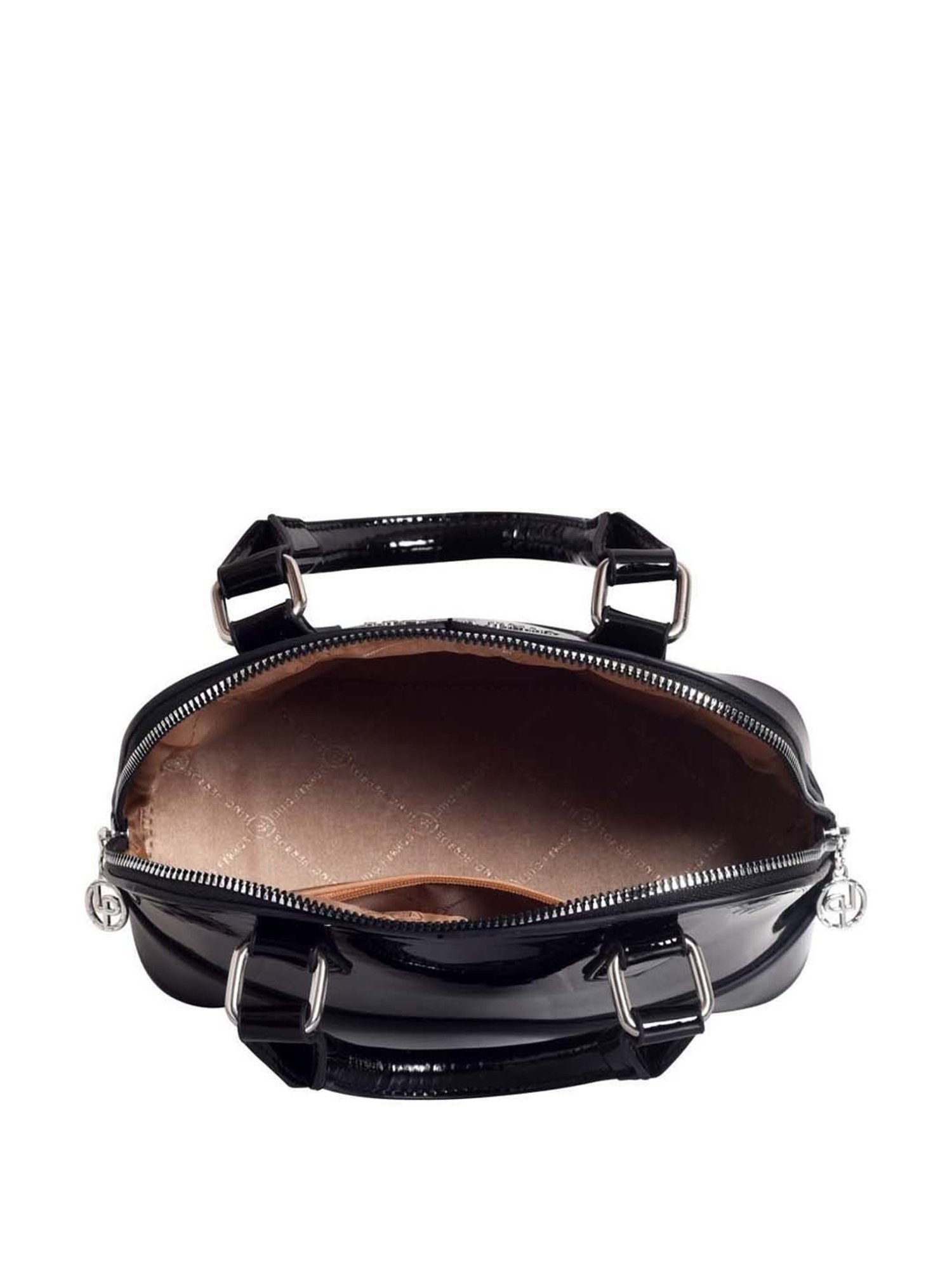 Lino Perros Black Solid Medium Handbag