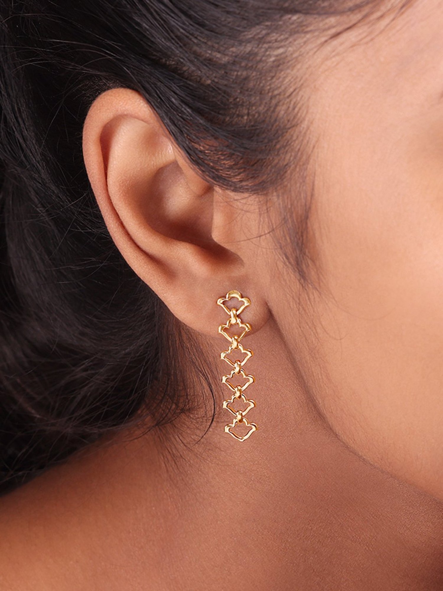 P.C. Chandra Jewellers 14 kt Gold Earrings