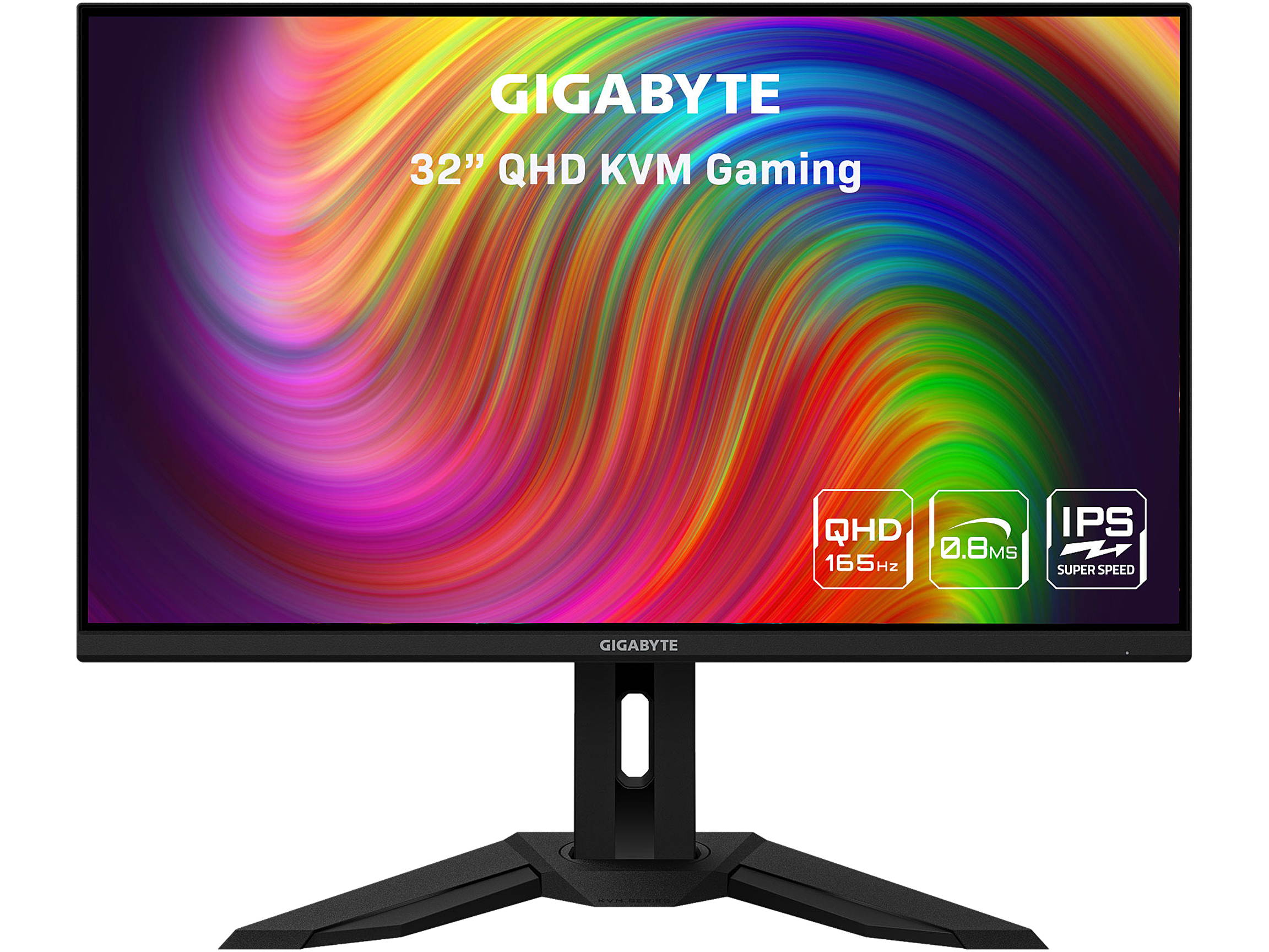 GIGABYTE M32Q 32" 165Hz/170Hz(OC) 1440P QHD KVM Gaming Monitor, 2560 x 1440 SS IPS, 0.8ms (MPRT), 94% DCI-P3, HDR Ready, FreeSync Premium, 1x DisplayPort 1.2, 2x HDMI 2.0, 3x USB 3.0, 1x USB Type-C