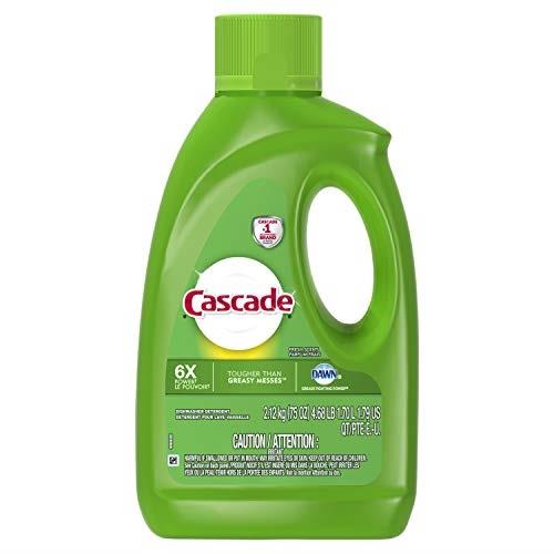 Cascade PGC40152 Dishwasher Gel With Dawn, Fresh, 75 Oz Bottle, 6/Carton