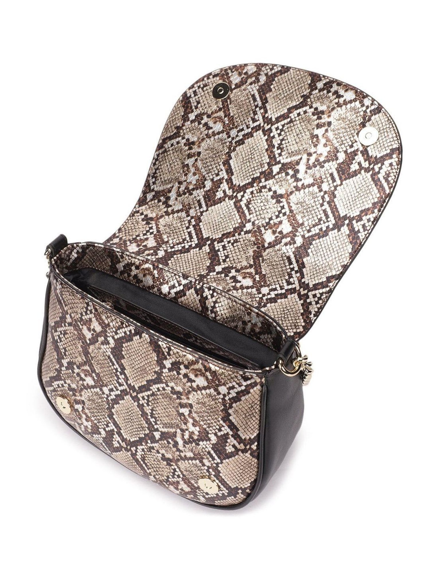 Pollini Brown Soft Animal Effect Medium Cross Body Bag