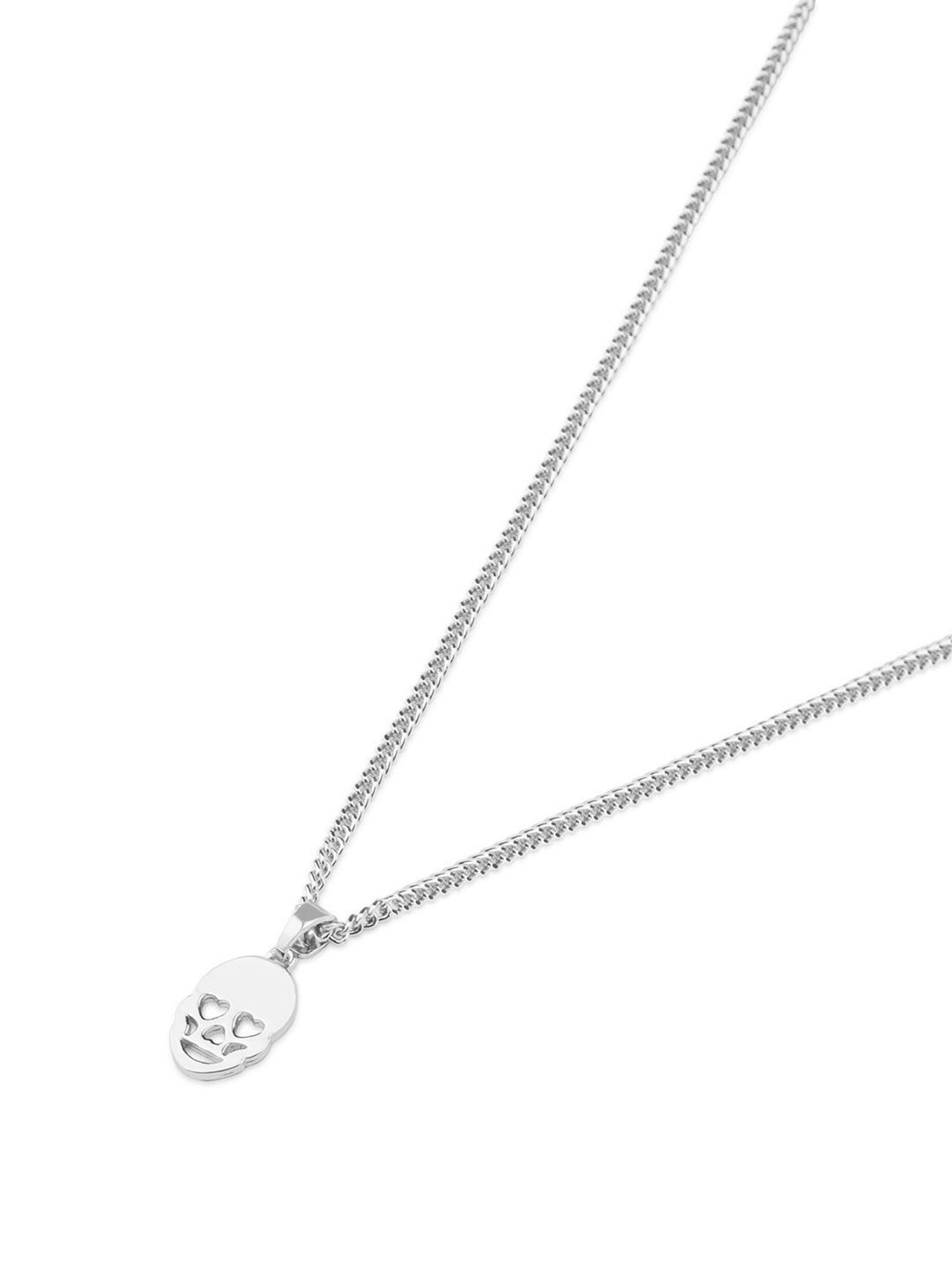 The Bro Code Silver-Plated Heart Face Pendant Necklace for Men