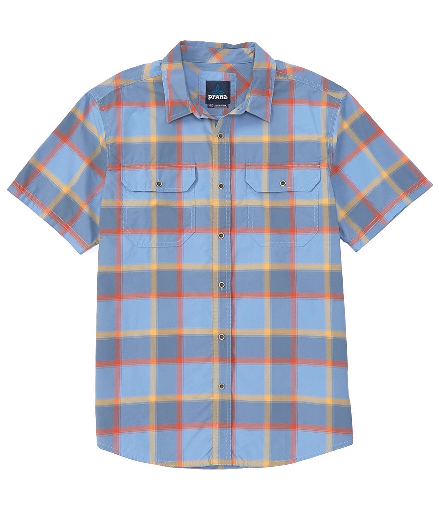 Prana Cayman Plaid Short-Sleeve Woven Shirt
