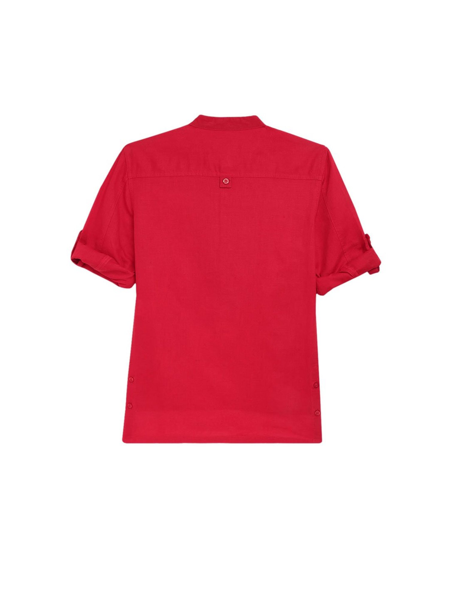 Blue Giraffe Kids Red Solid Shirt