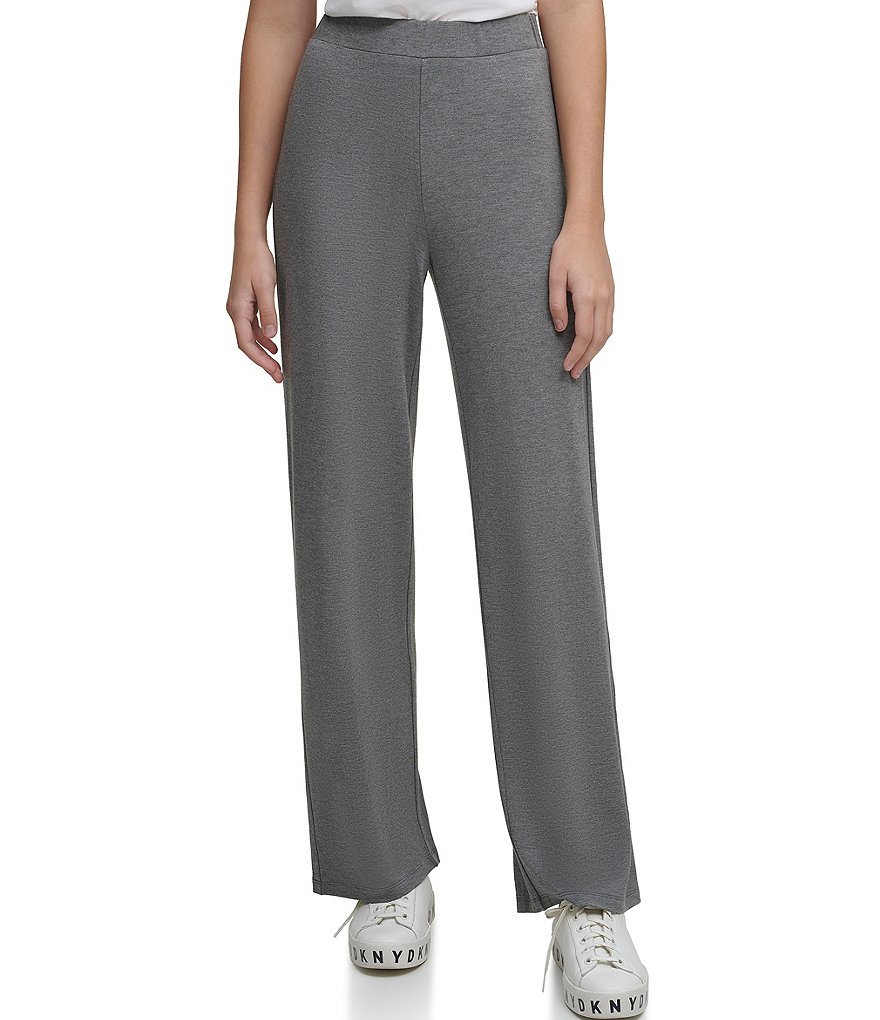 DKNY Luxe Knit Jersey Wide-Leg Pants