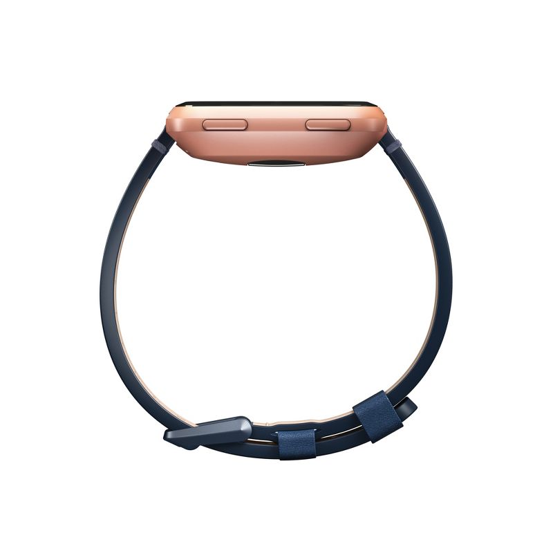 Fitbit Versa Fitness Tracker Band Small Leather - Midnight Blue