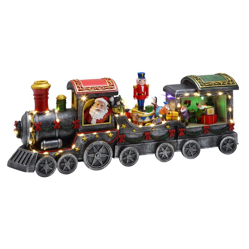 Mr. Christmas Three Car Animated Musical Train Christmas Decoration - 20" long