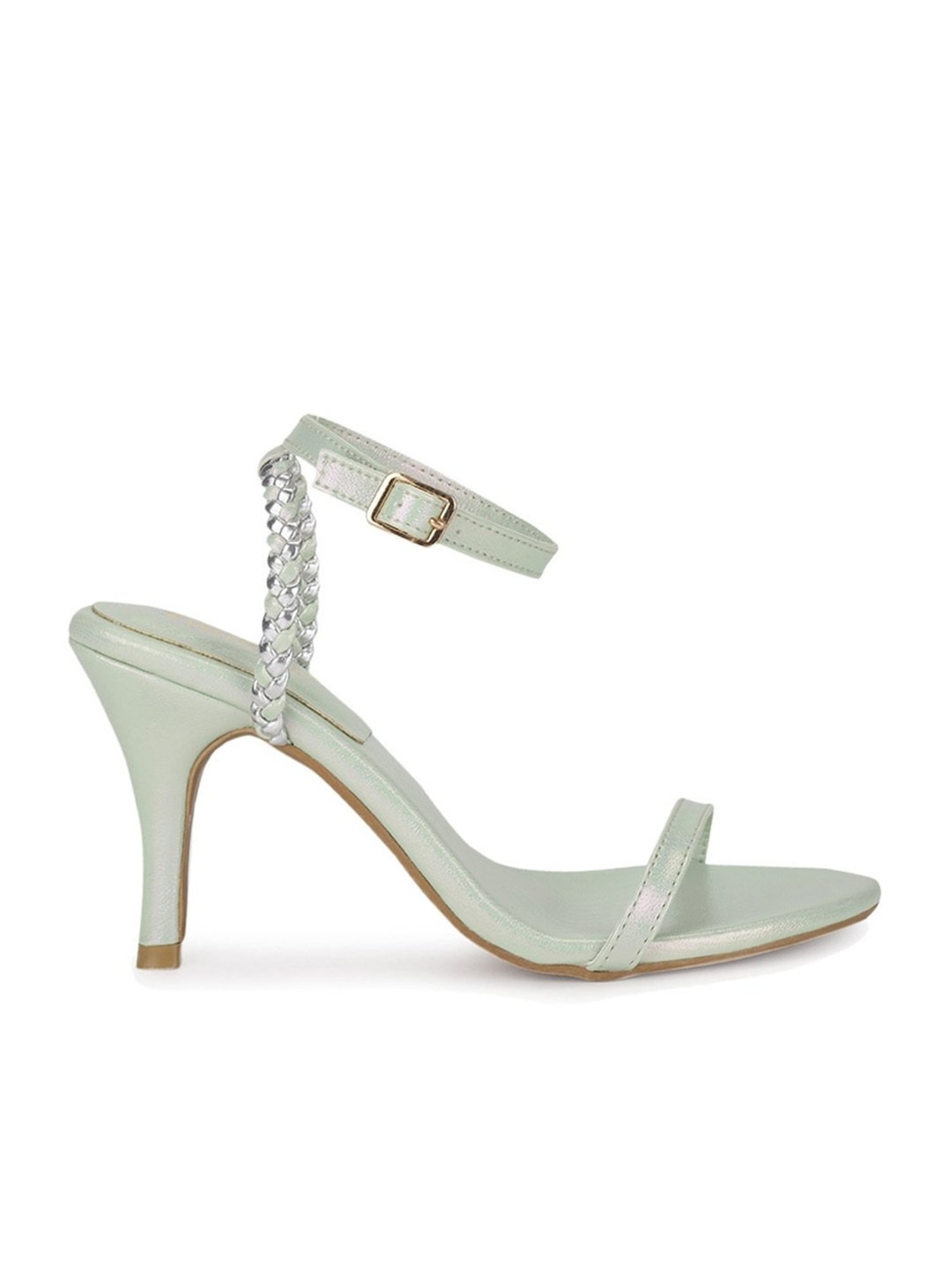 Truffle Collection Women's Mint Ankle Strap Stilettos