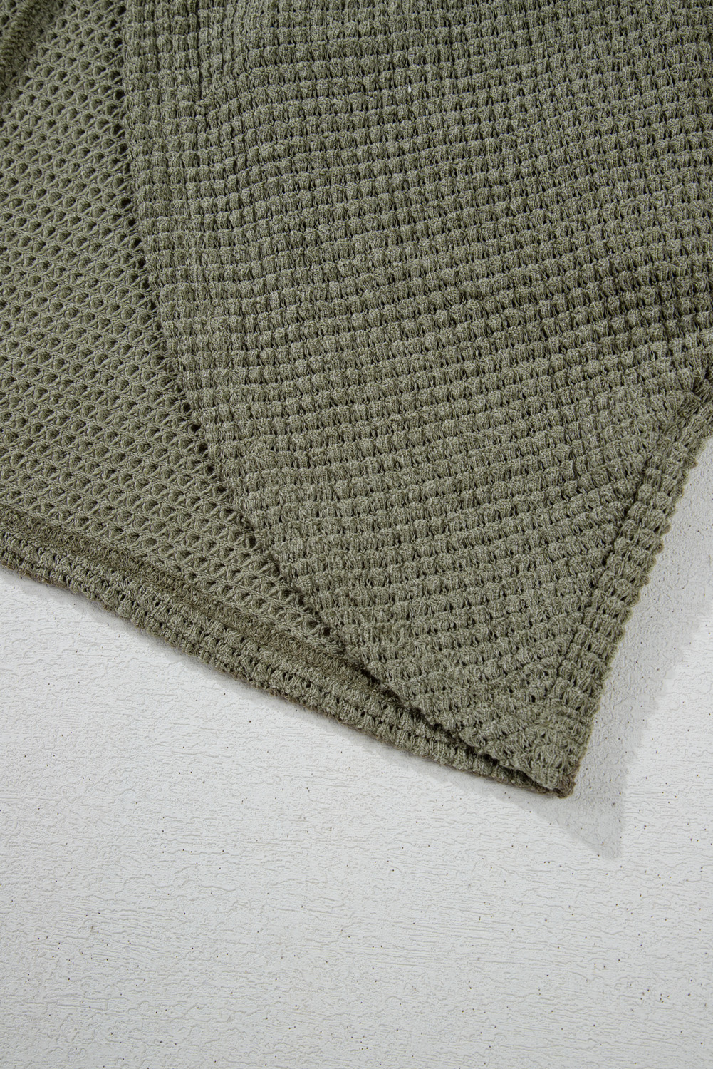 Khaki Star Pattern Drop Shoulder Sweater