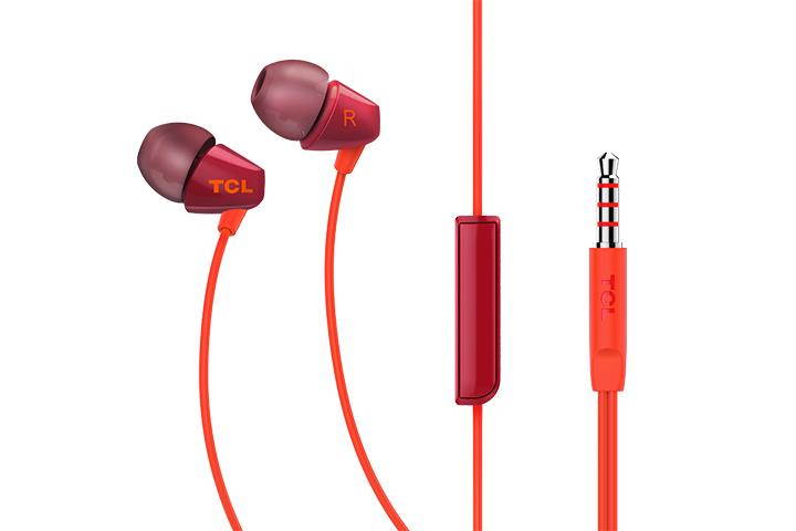 TCL SOCL100 Wired In-Ear Headphones with Mic - Sunset Orange