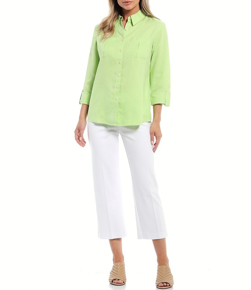 Investments Petites Hannah Gold Label Non-Iron Hemp Relaxed Shirt