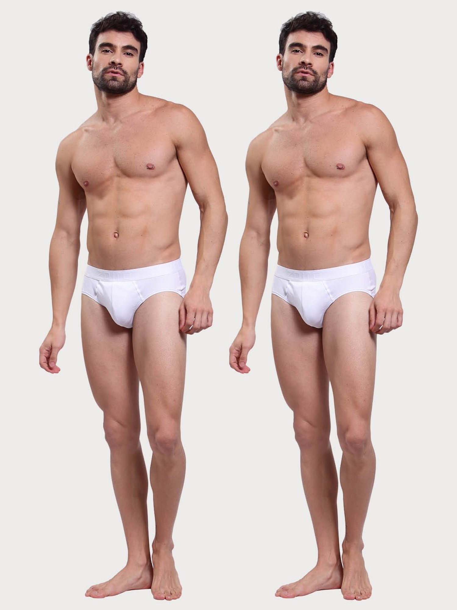 Zoiro White Cotton Regular Fit Briefs - Pack Of 2
