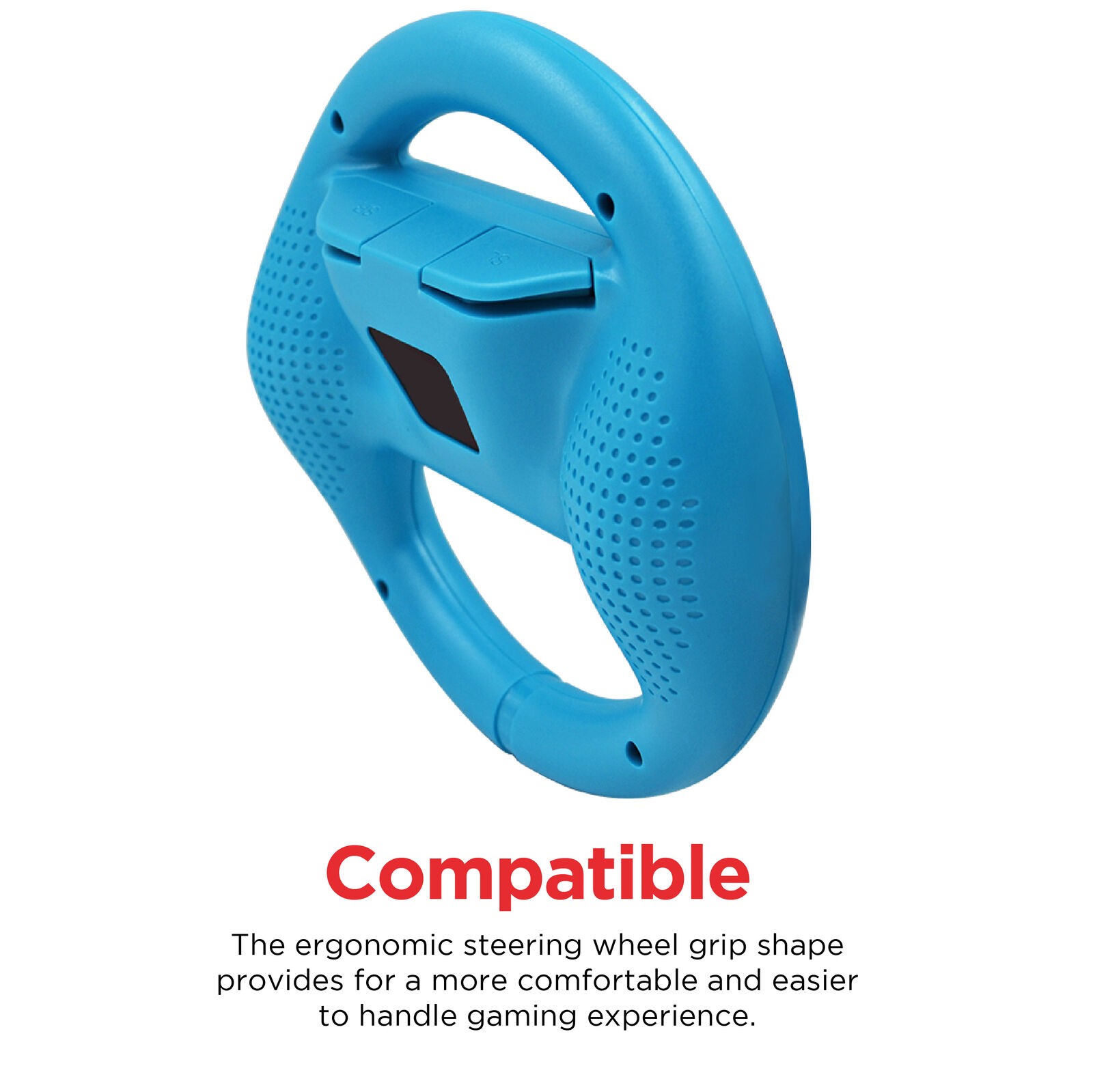 Ematic Nintendo Switch Steering Wheel 2-Pack - Red, Blue NSWJ399