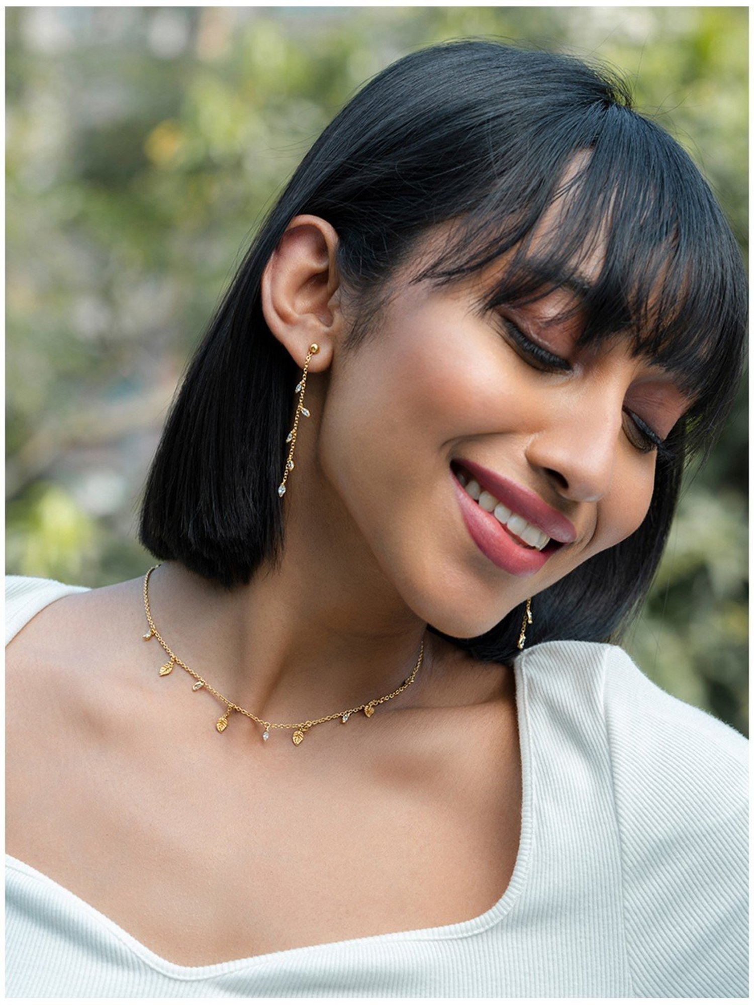 Shaya 92.5 Sterling Silver Trailing Vines Earrings for Women