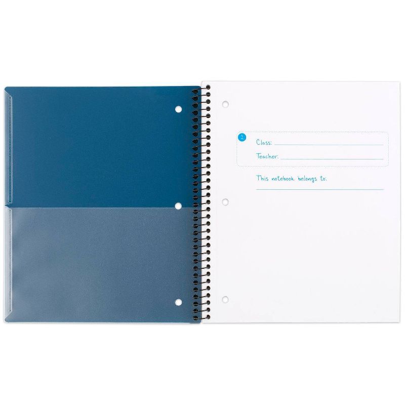 Spiral Notebook 1 Subject Wide Ruled Customizable Teal - Five Star