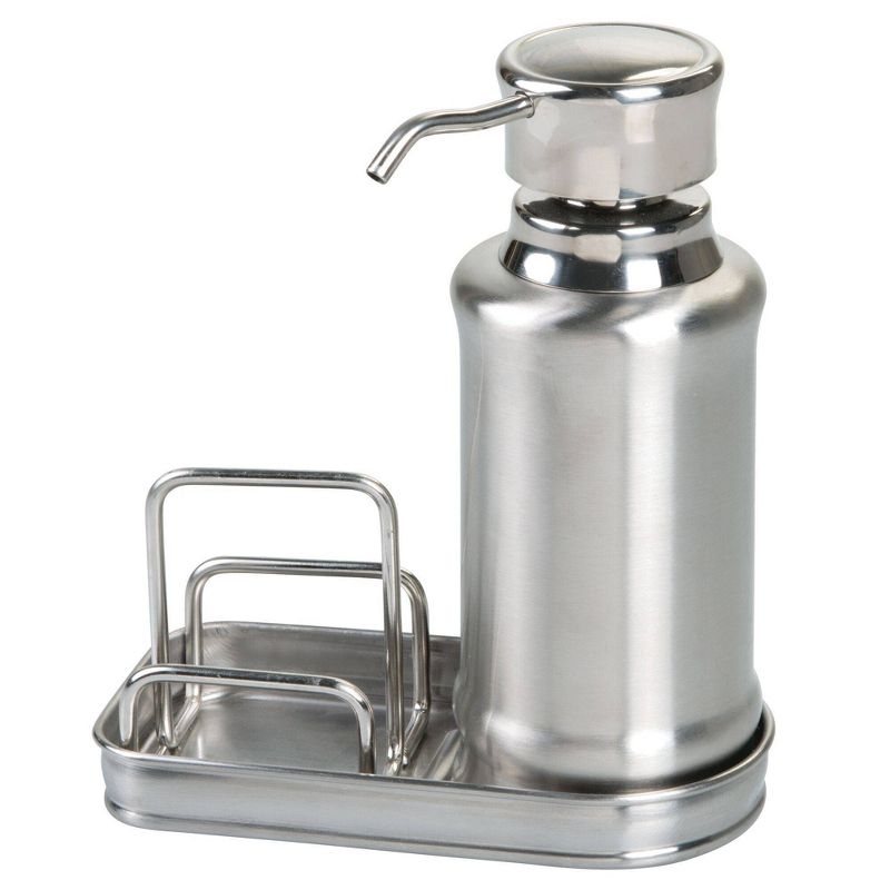 iDESIGN York Ergo Soap & Scrubby Center Silver