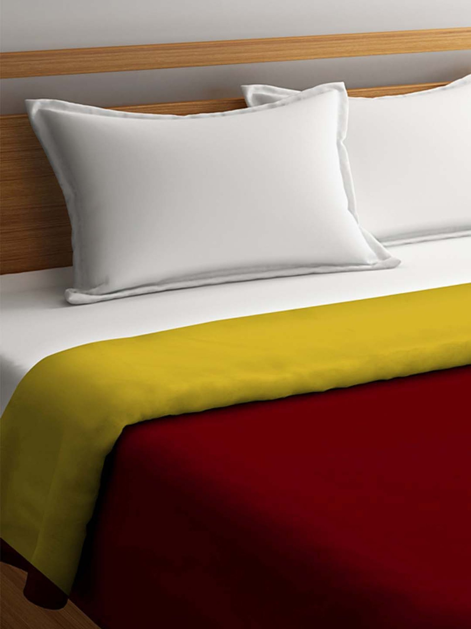 Romee Maroon & Yellow 300 TC Comforter - Set of 1
